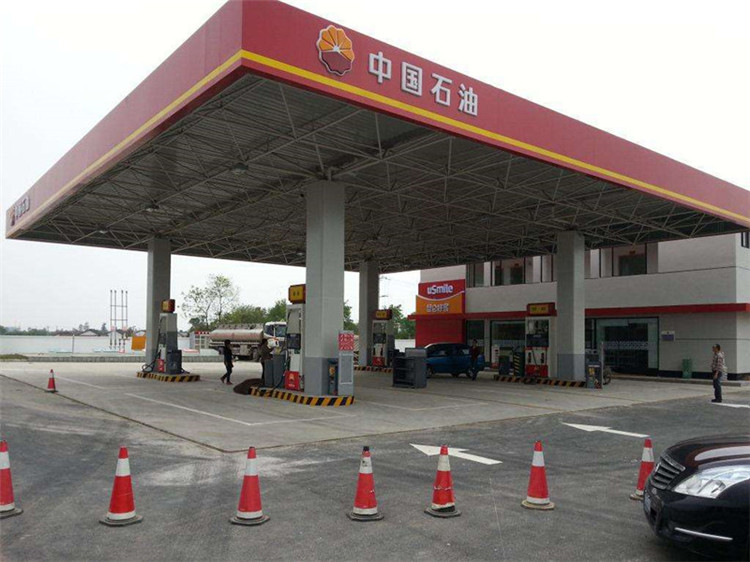 孝义加油站钢结构网架案例20