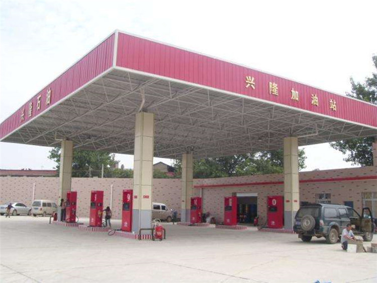 孝义加油站钢结构网架案例9